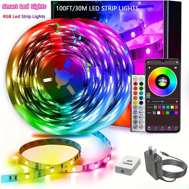 💡Smart Led Strip Lights RGB - 🎶Music Sync Strip Lights & App and Remote Control
