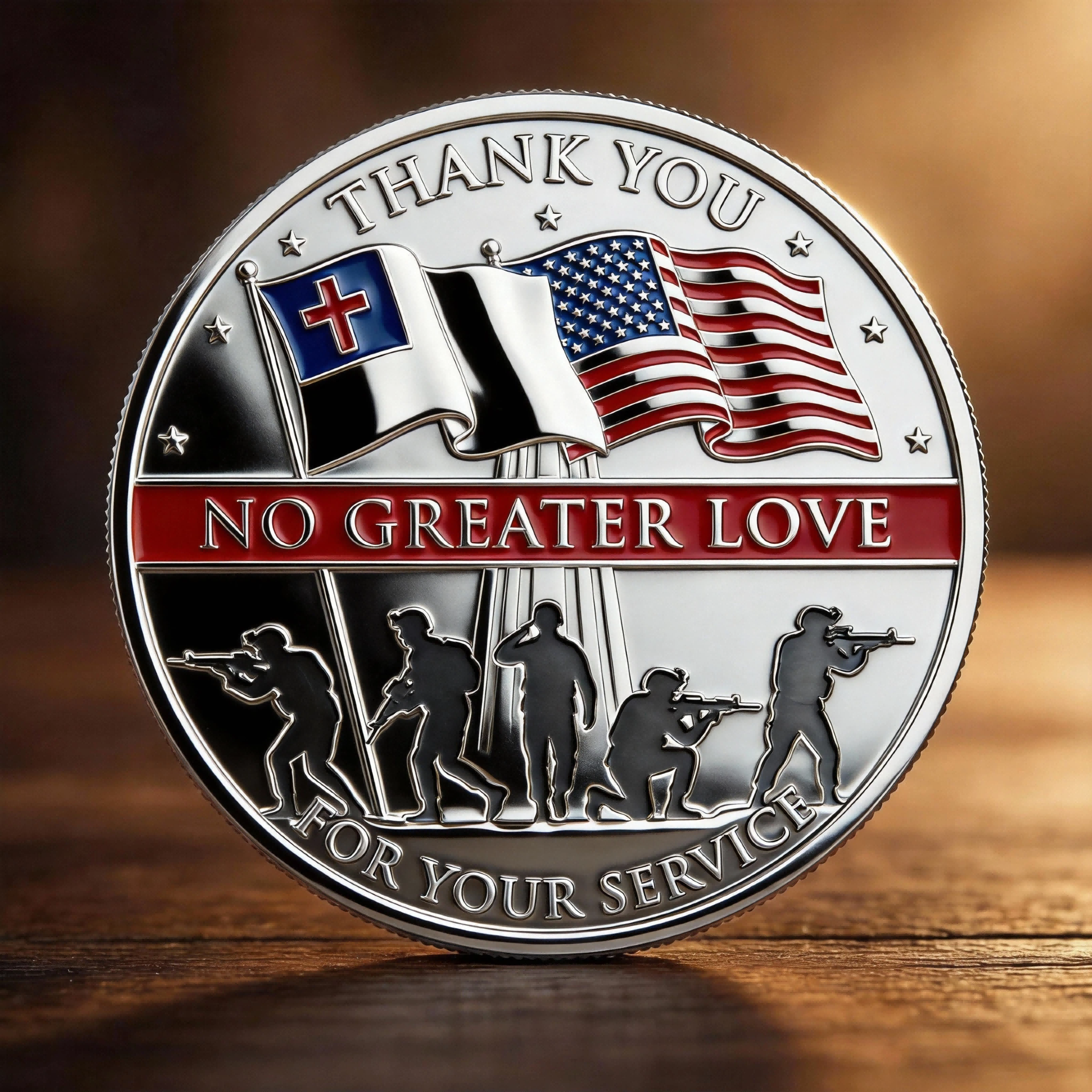 🏆NEW YEAR 60% OFF - 🇺🇸 No Greater Love — Faith & Service Commemorative Coin
