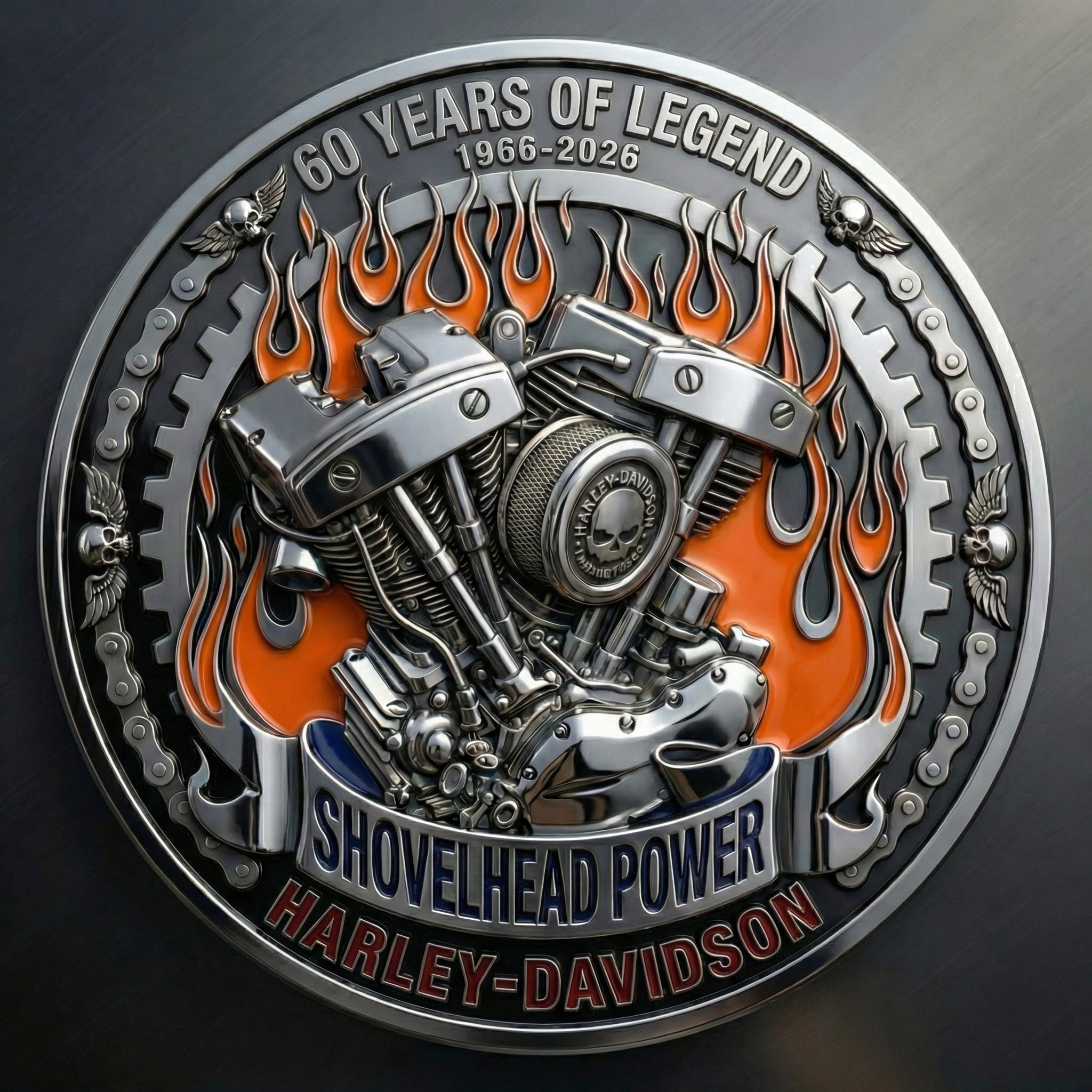 🏆NEW YEAR 60% OFF - 🏍SHOVELHEAD POWER — 60 YEARS Commemorative Coin