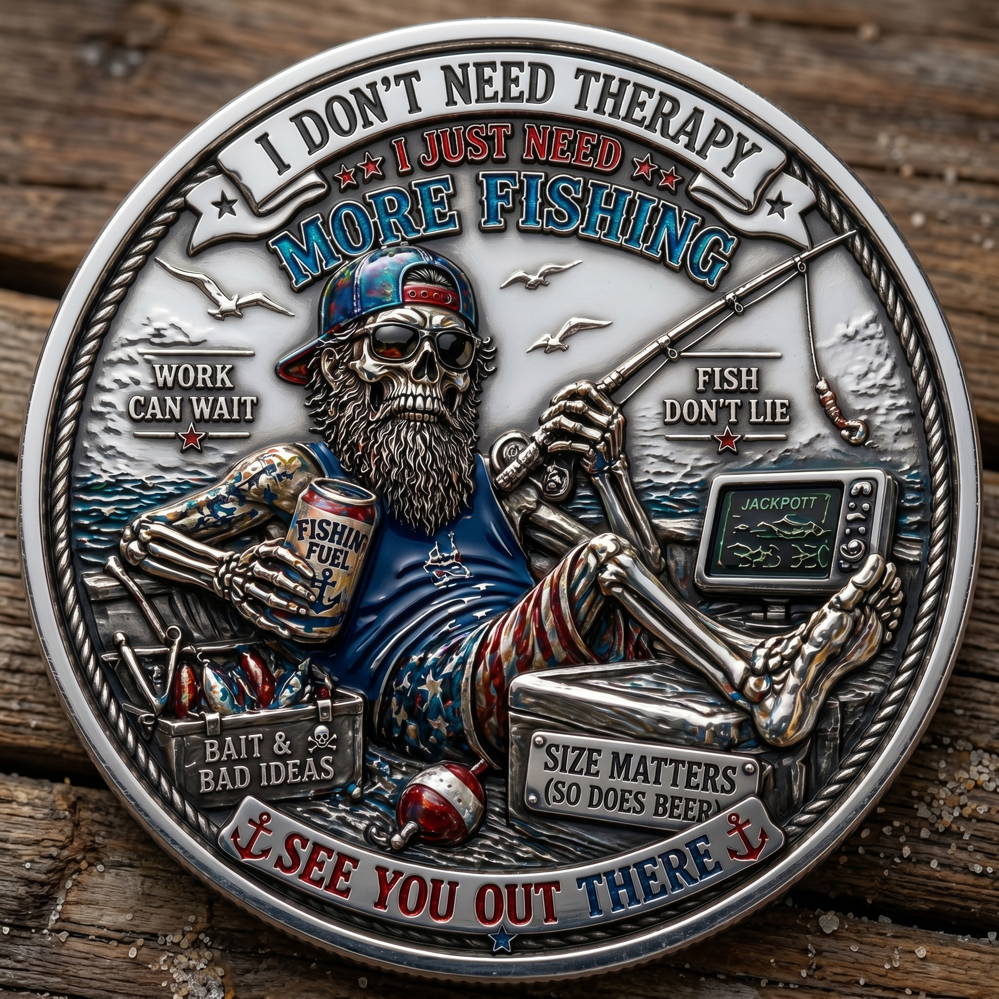 Old Bastard Fishing Club Coin