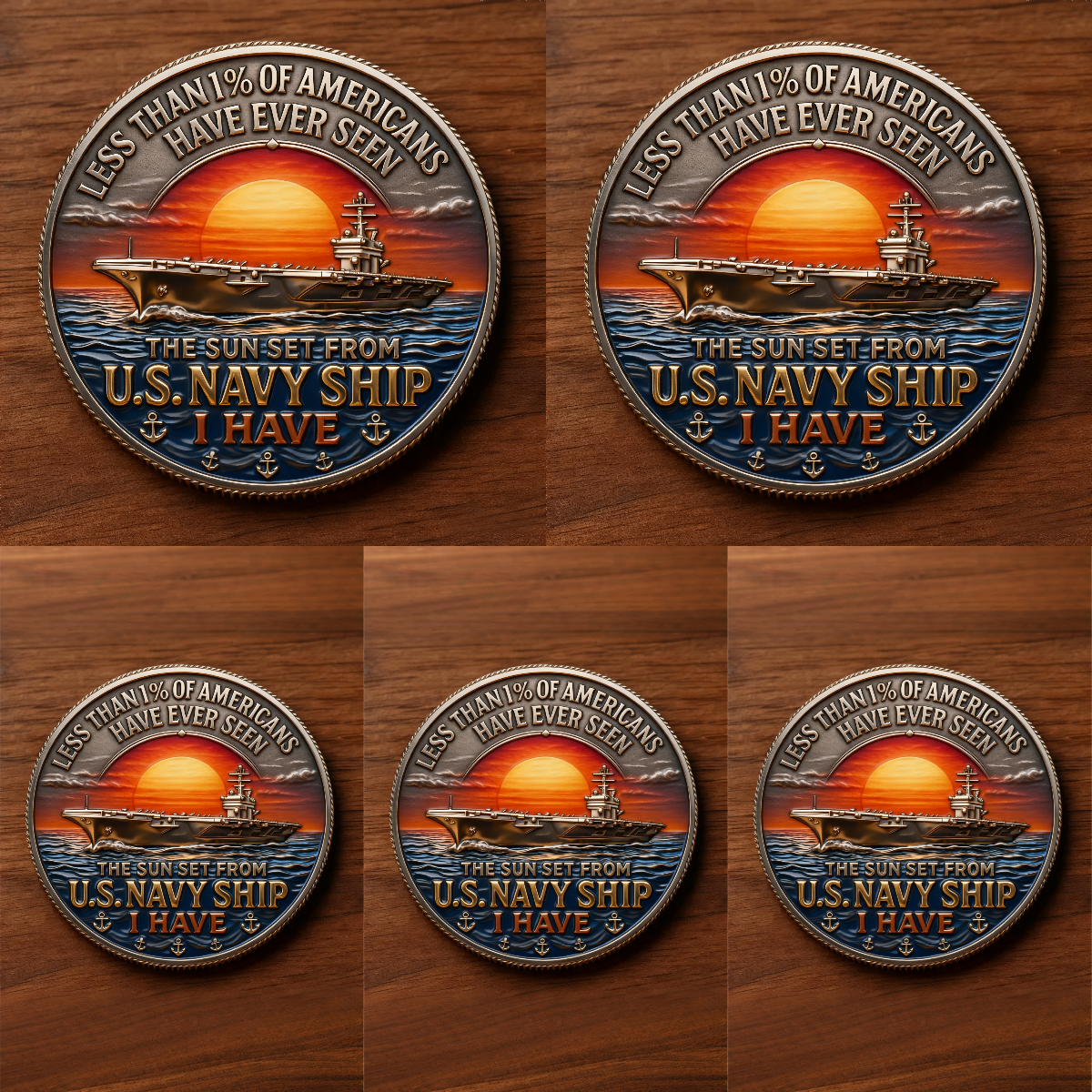 🇺🇸 U.S. Navy “Brothers of the Sea” Commemorative Coin ⚓️ “Honor. Courage. One Nation, One Crew, Under God.” 🌅
