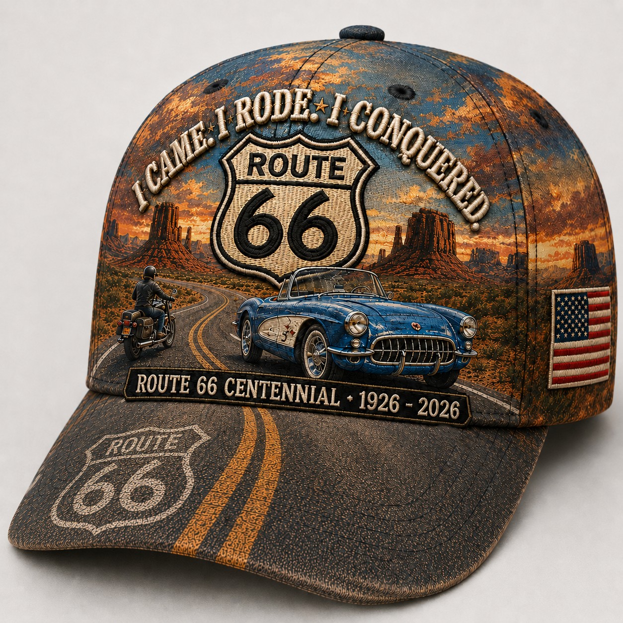 Flash Sale 49% OFF - Route 66 Centennial Road Trip Cap