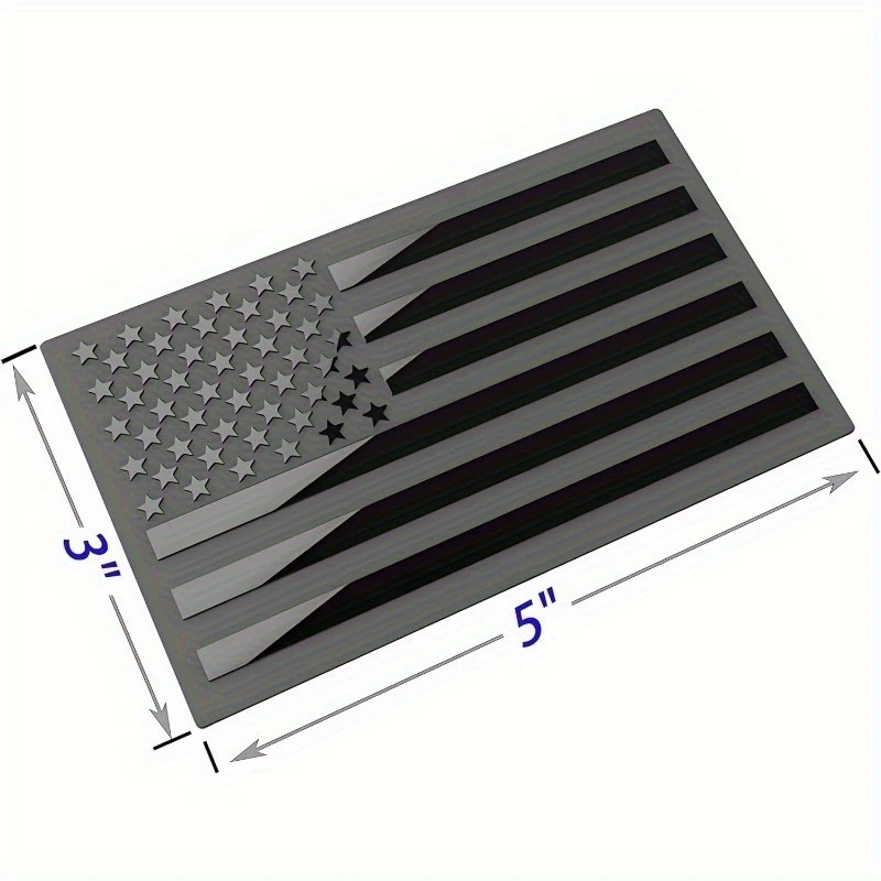 metal american flag emblem decal   flag decal for car truck or suv 5 x3 1 pair black 1
