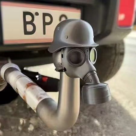 🪖Independence Day 60% OFF - 🎖️ German helmet and gas mask trailer hitch cover