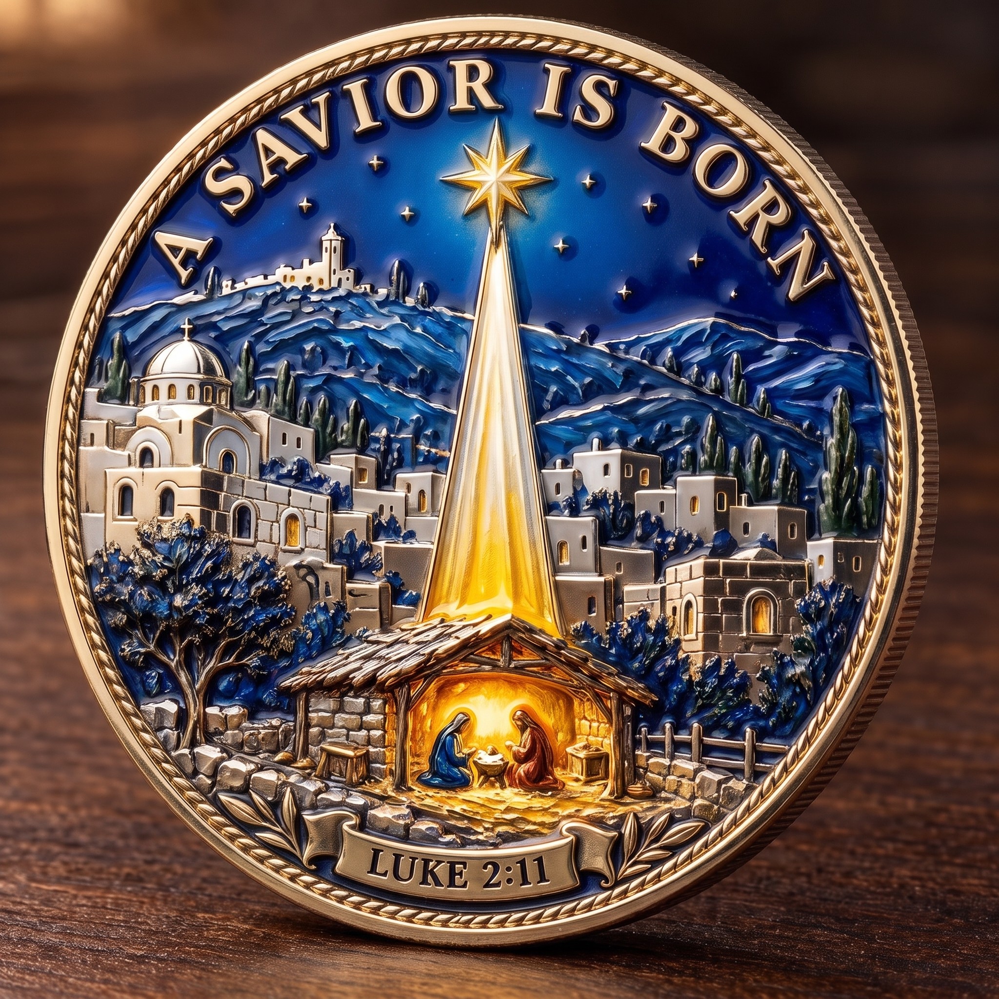 A Savior Is Born Christmas Commemorative Coin