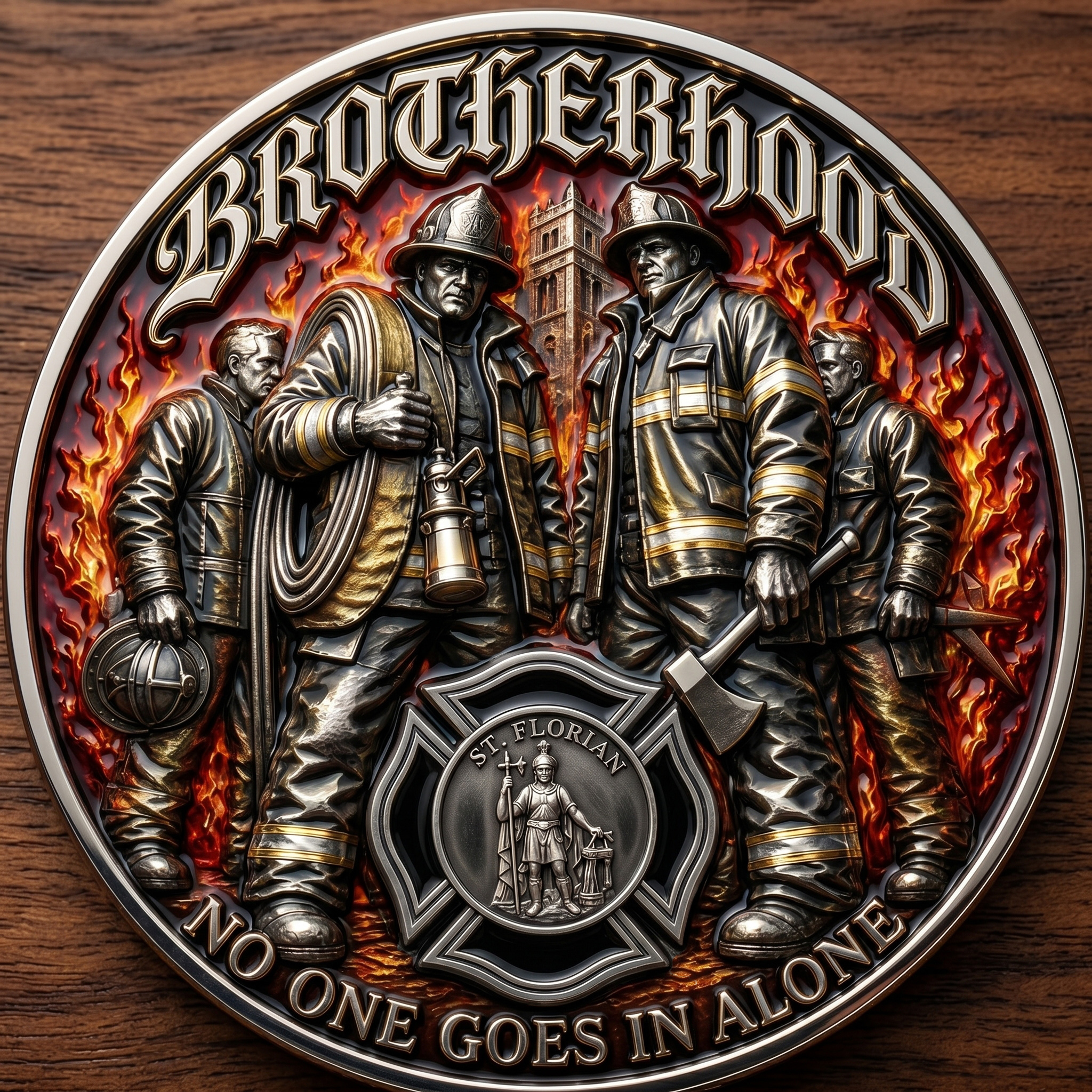 Brotherhood Firefighter Challenge Coin