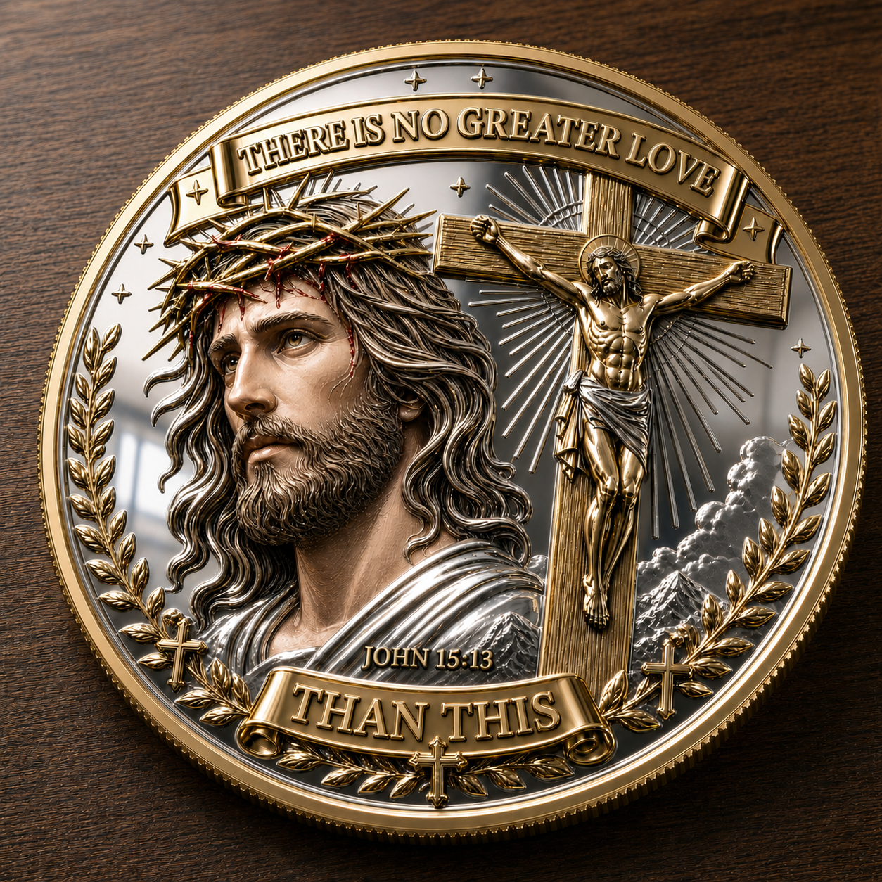 No Greater Love Christian Coin