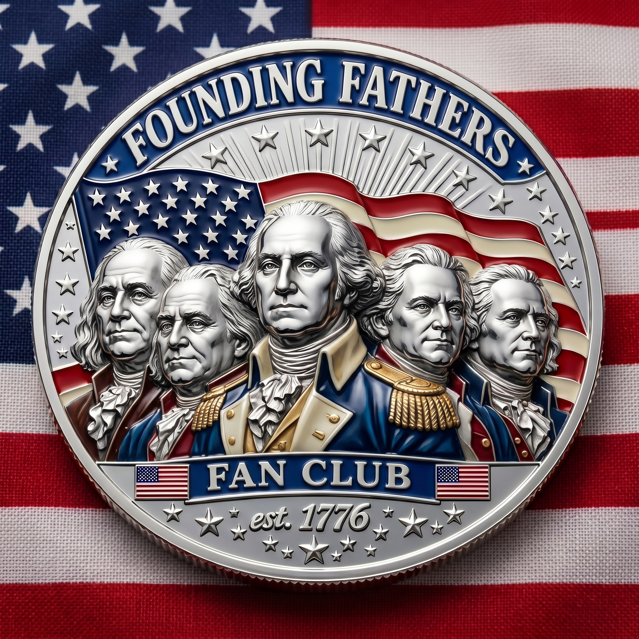 Founding Fathers Fan Club Coin