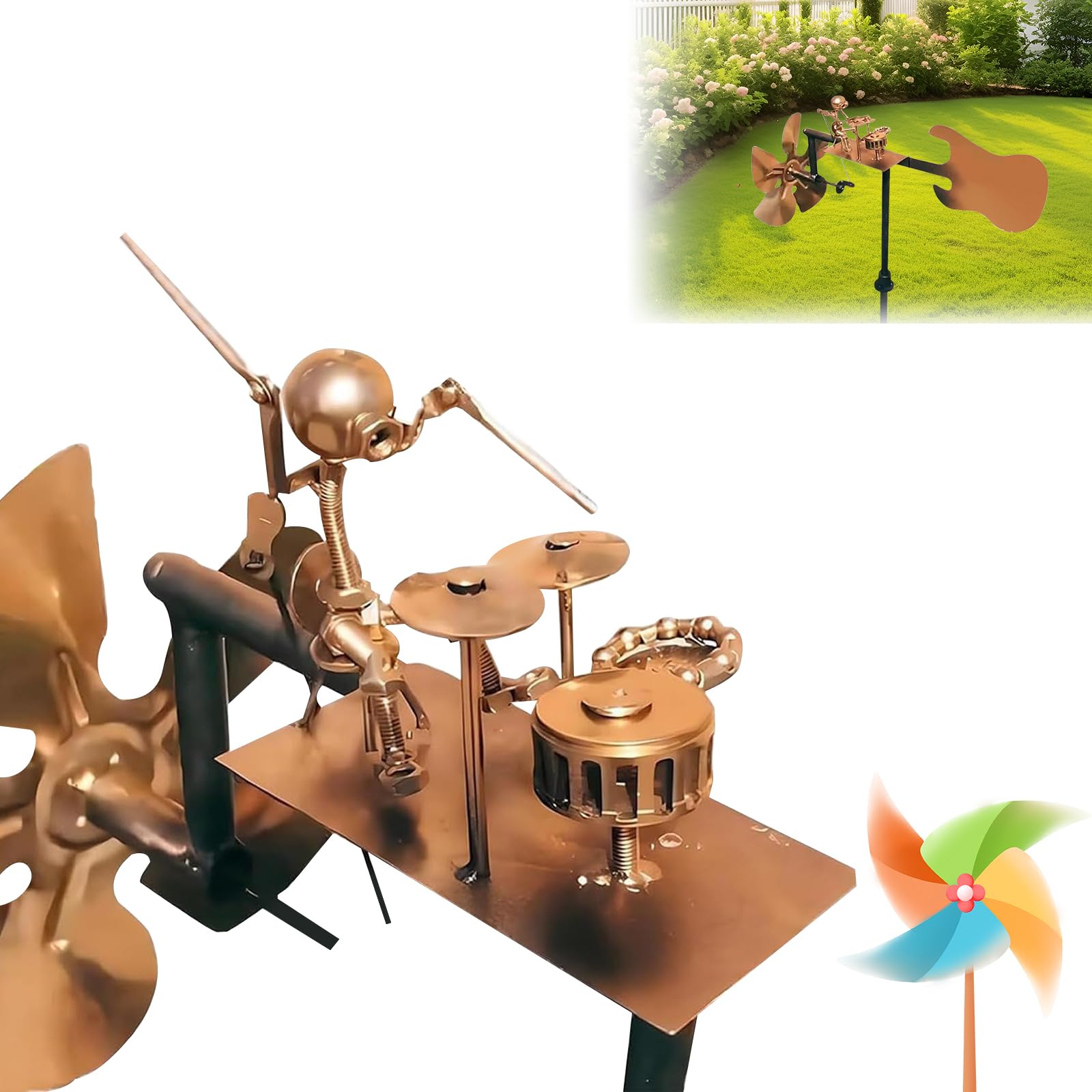 ⚡️Flash Sale 49% OFF - 🎵Drummer Windmill Garden Decoration