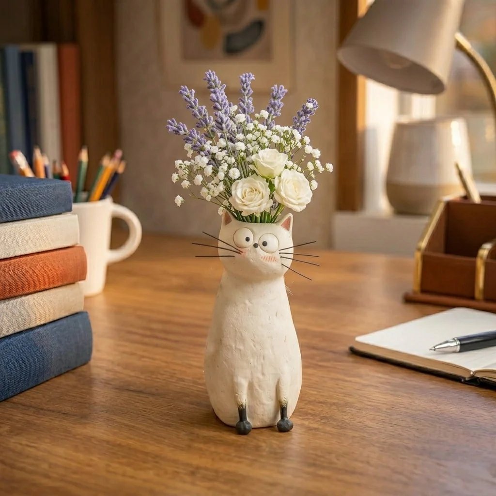 😻LAST DAY49% OFF -🔥 Handcrafted Quirky Cat Vase