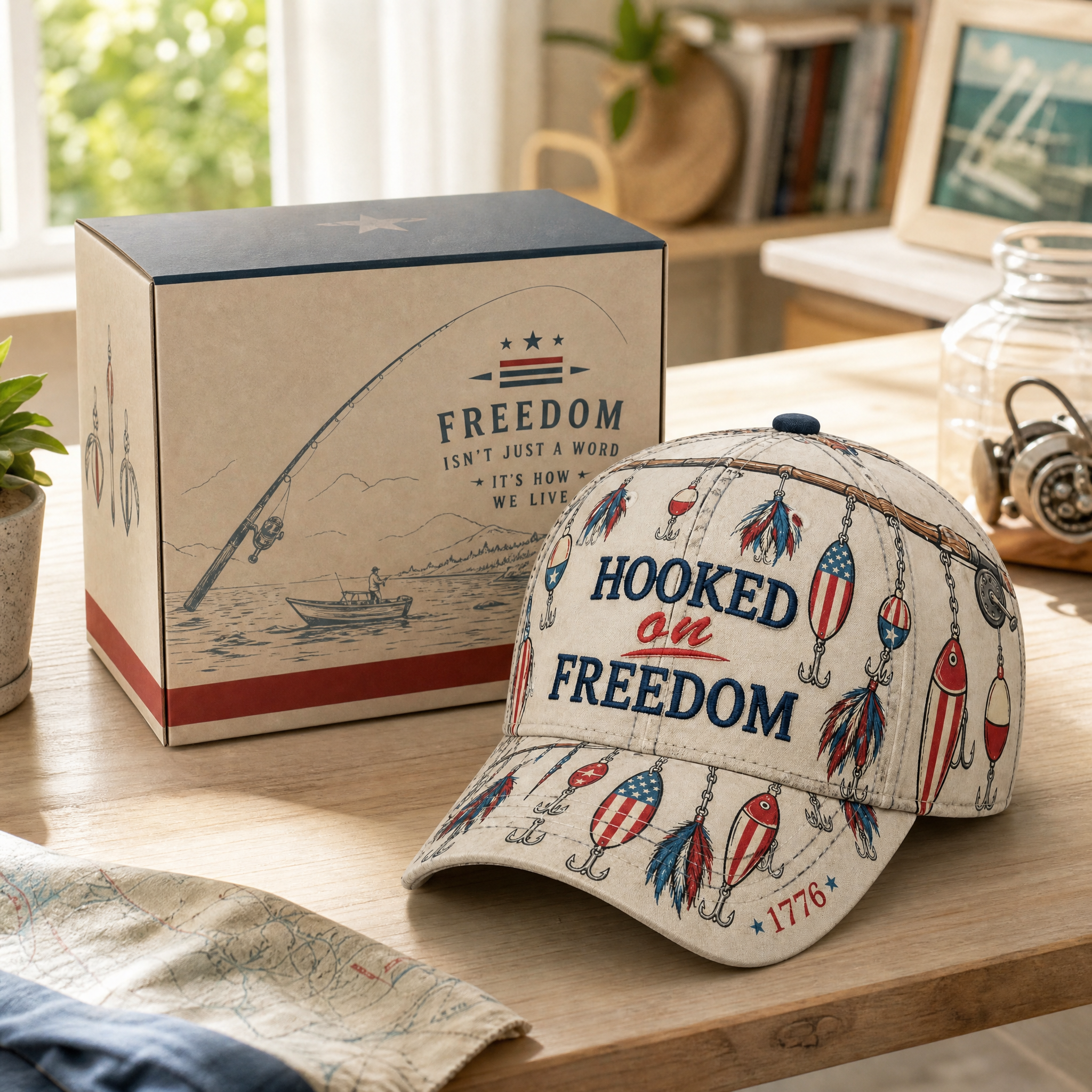Hooked on Freedom Fishing Hat