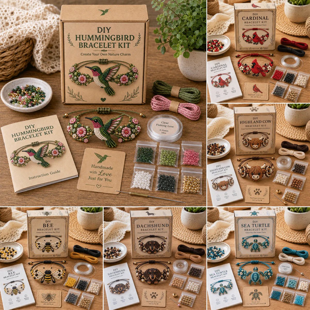 🔥49% Off Last Day - 🐙DIY Beaded Bracelet Making Kit🏆