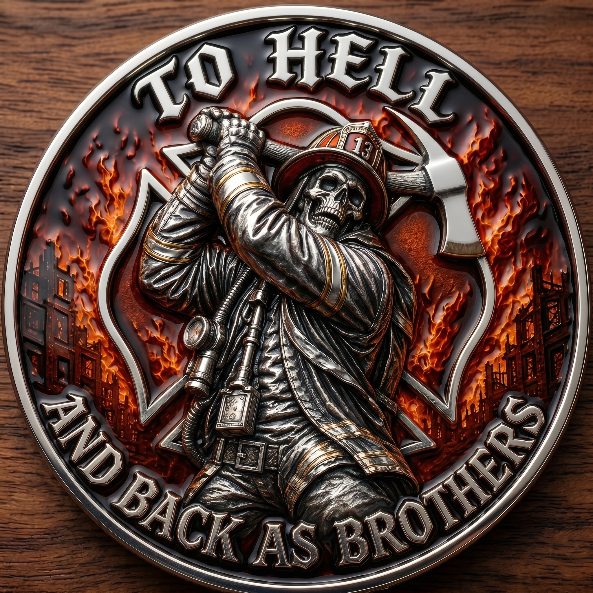 Brotherhood Firefighter Challenge Coin