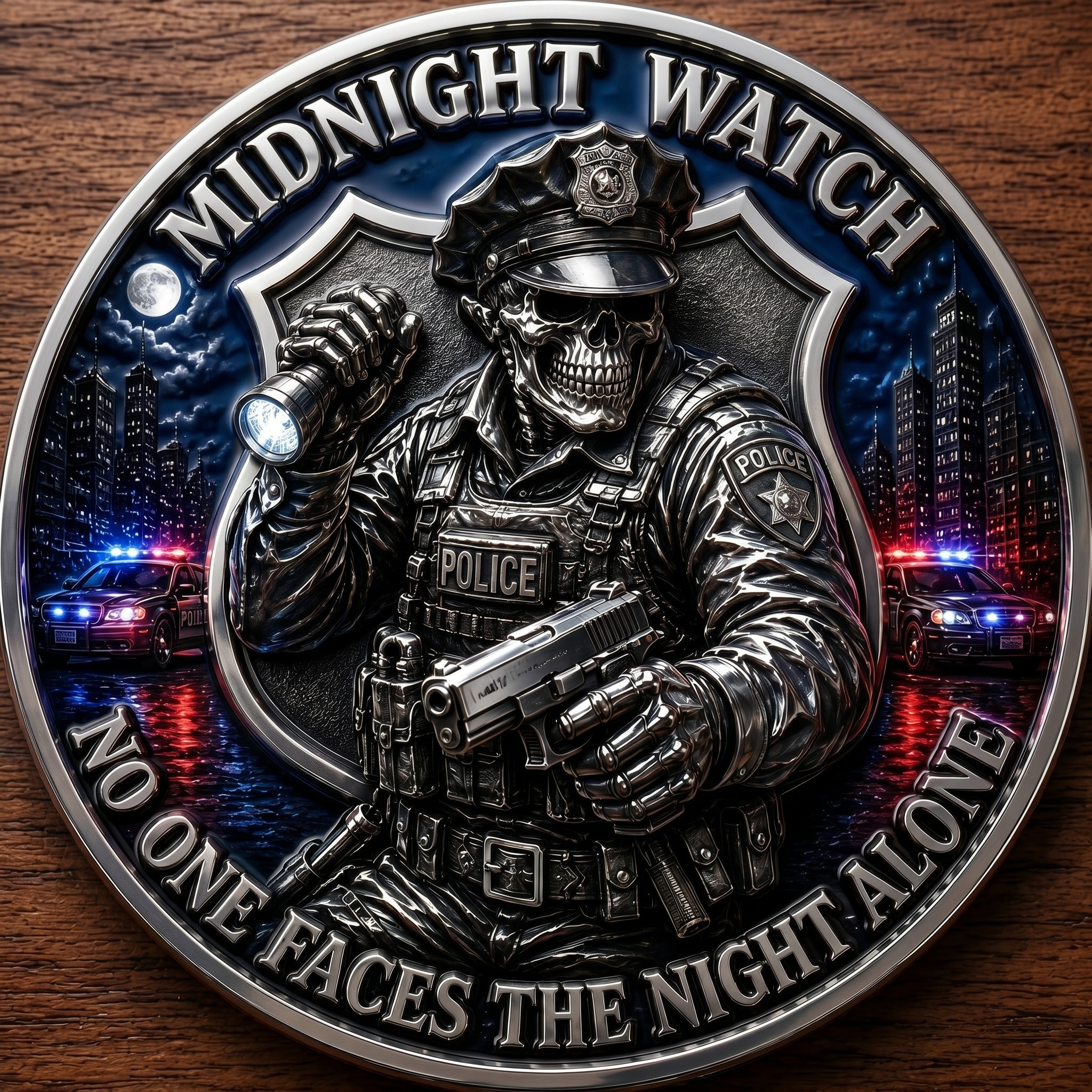 Police Brotherhood “Midnight Watch” Challenge Coin