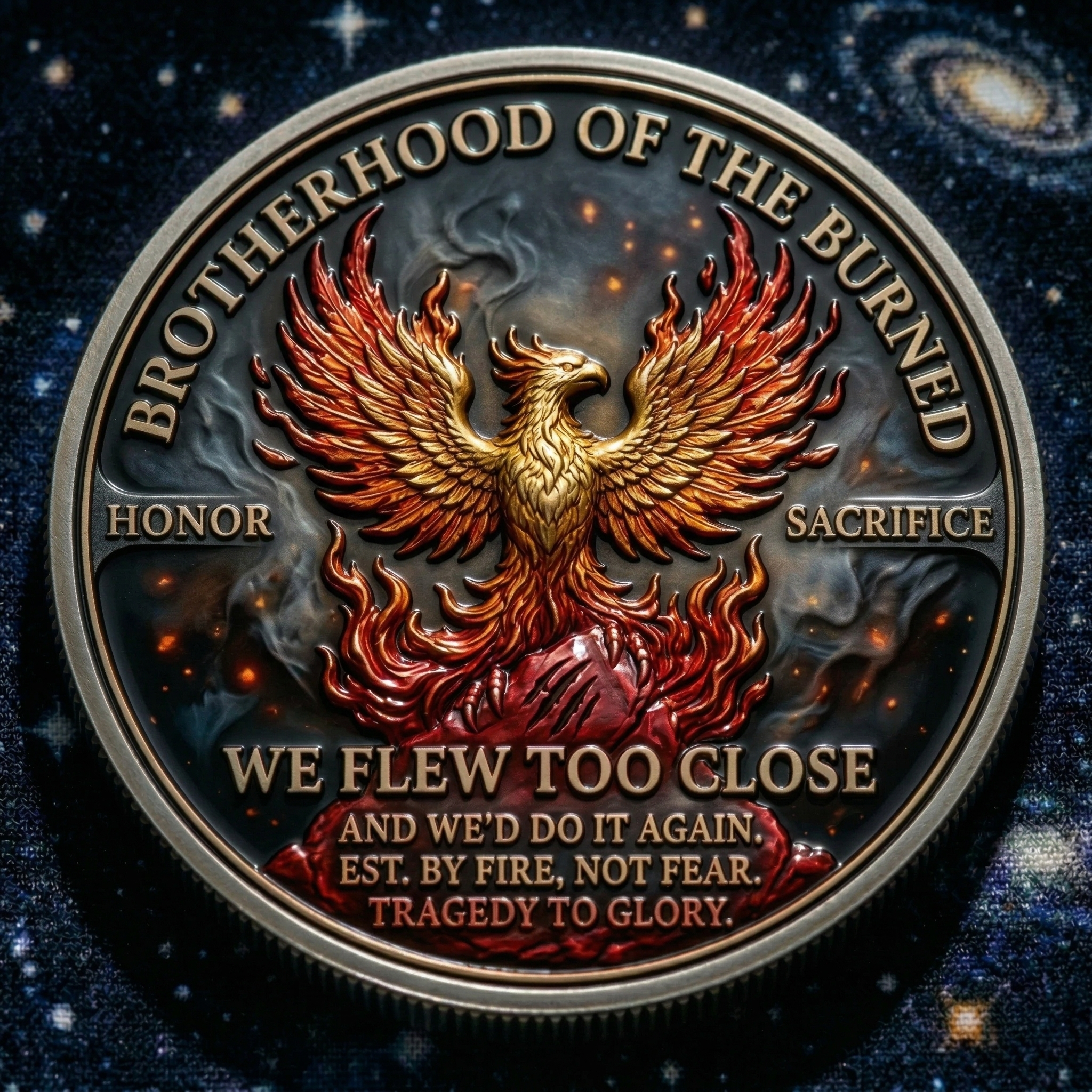 🪶Icarus Rising Phoenix Challenge Coin