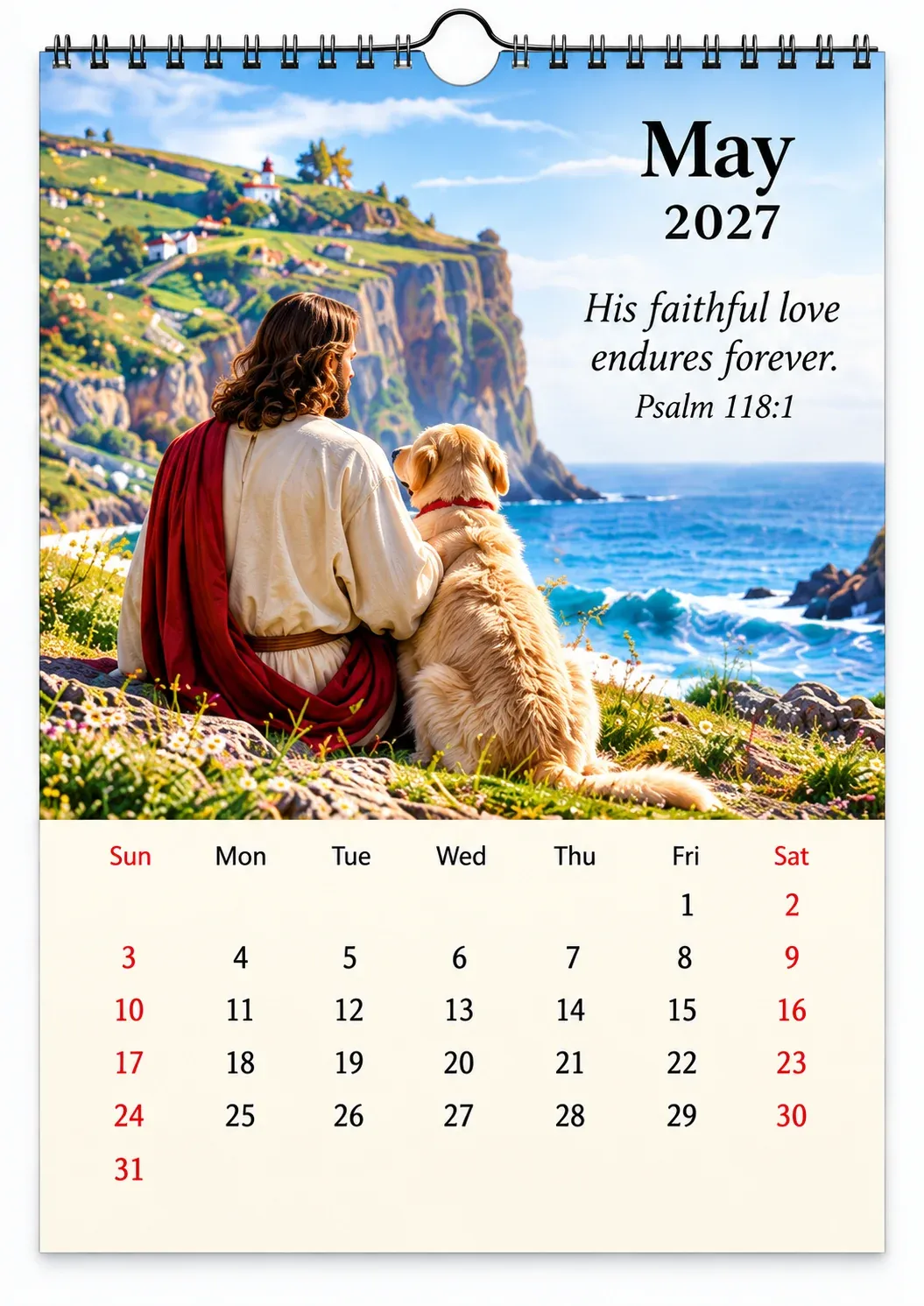 ✝️ 2027 Seasons of Faith Wall Calendar