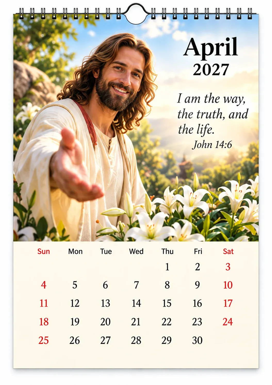 ✝️ 2027 Seasons of Faith Wall Calendar