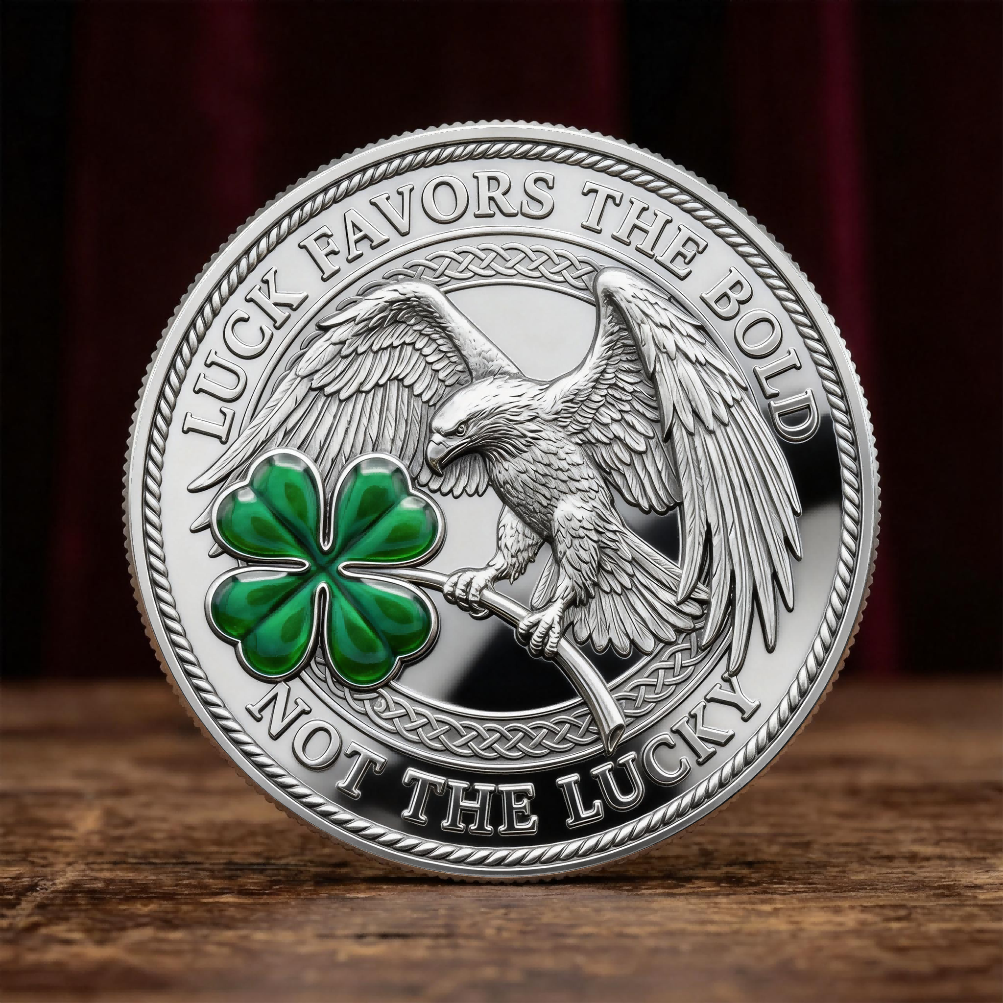 🍀 Luck Favors the Bold Celtic Fortune Commemorative Coin