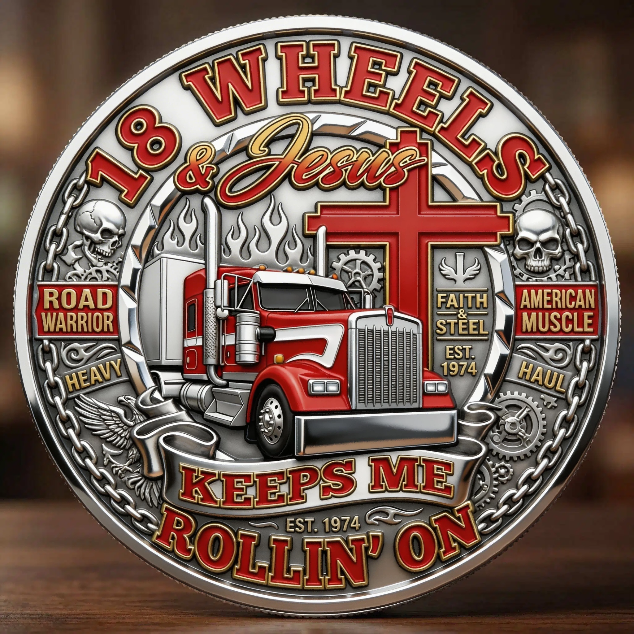 ⚡️Last Day 60% OFF - Backbone of America Trucker Commemorative Coin 🚛🪙🇺🇸