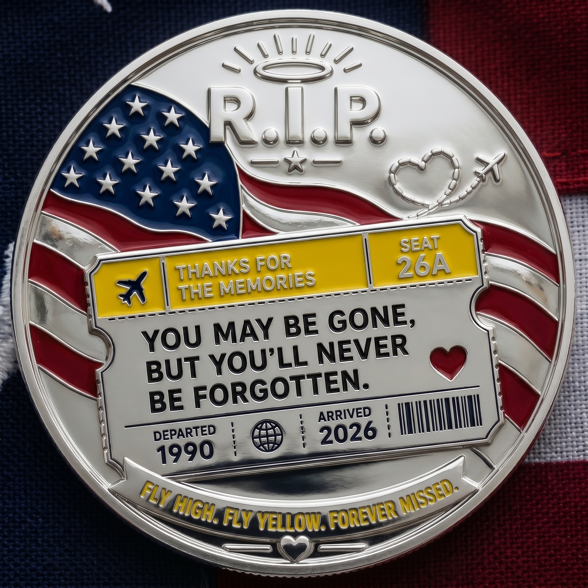 Fly Yellow Forever Tribute Coin