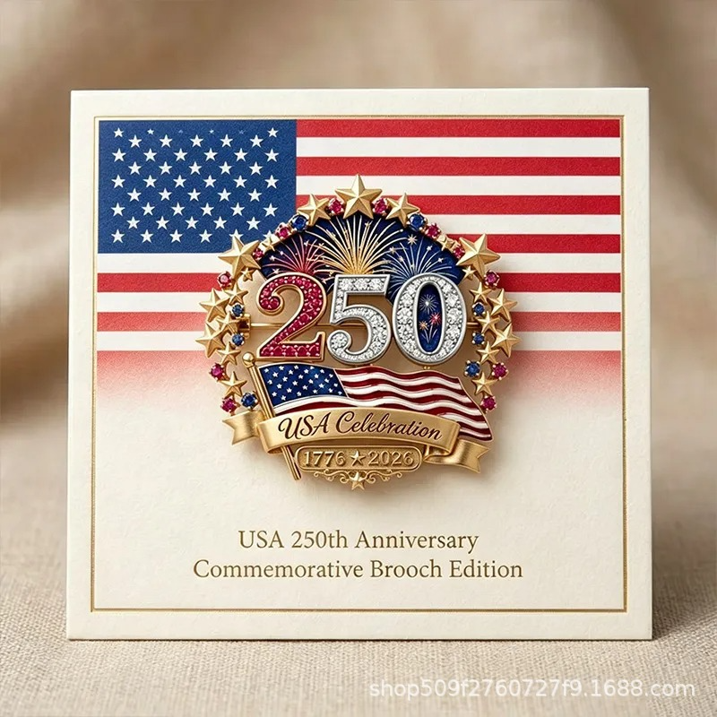 USA 250th Anniversary Commemorative Brooch