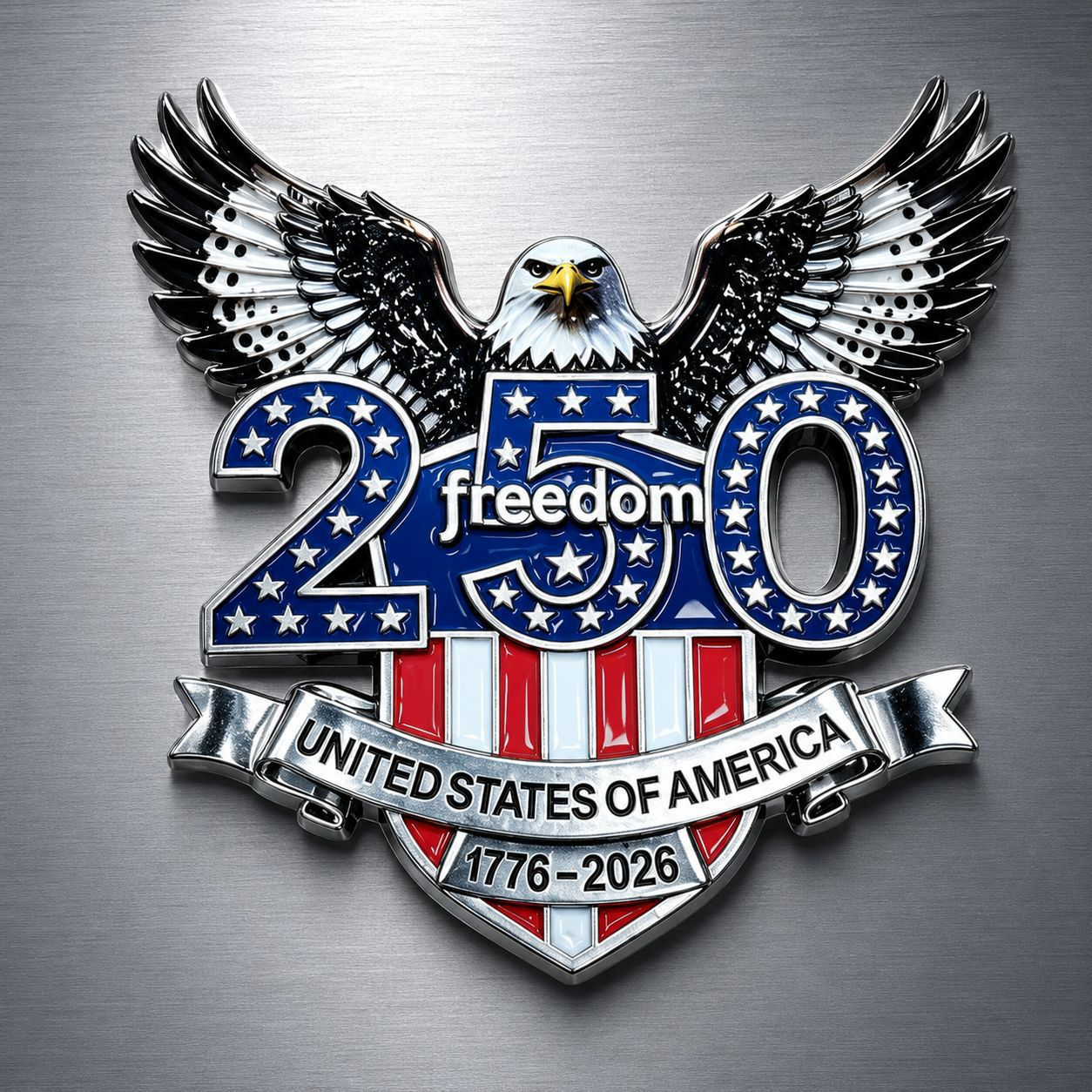 America 250 Freedom Eagle Car Emblem