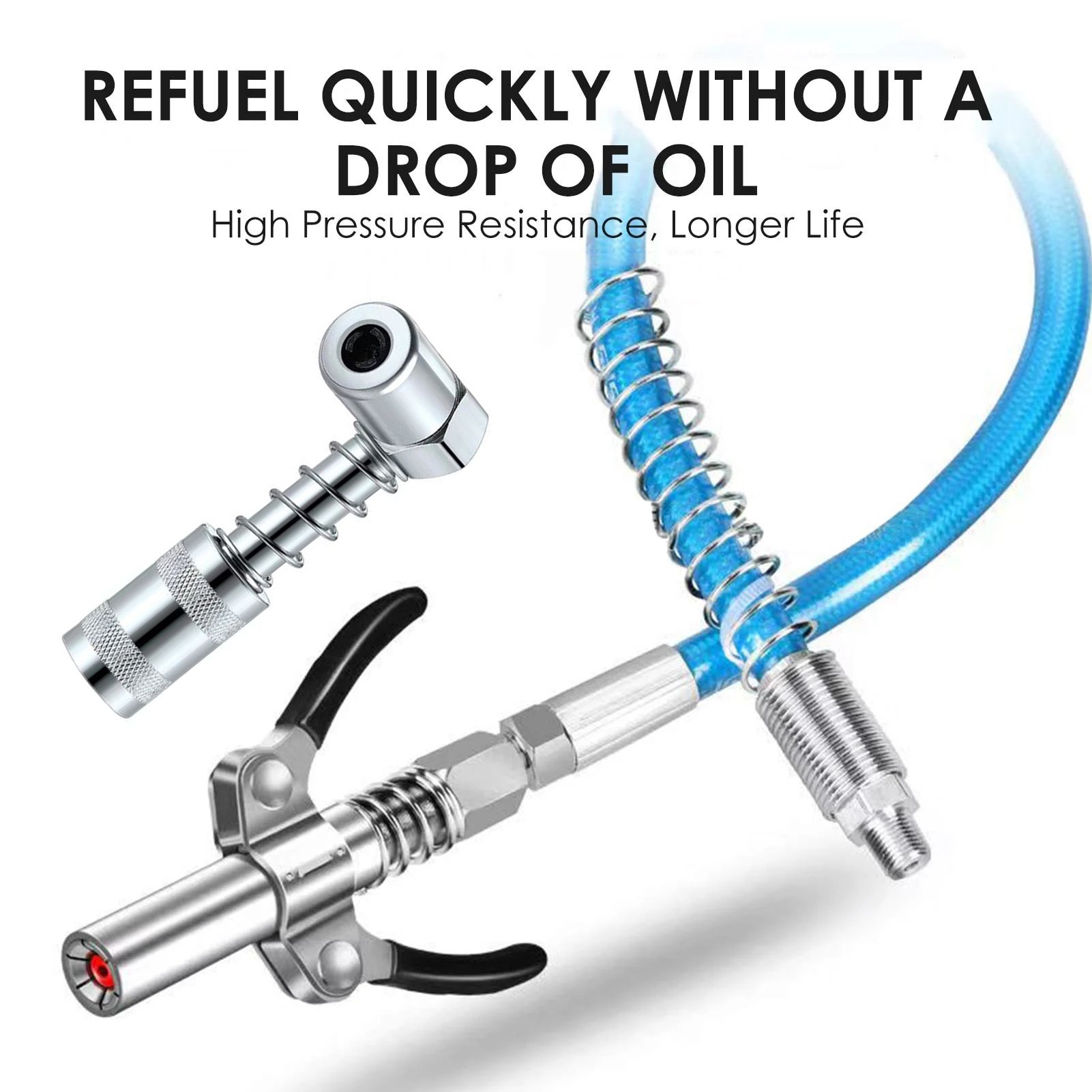 🔥Last Day 60% OFF - Strong Lock on Grease Couplers with Spring Flex Hose - 🎁BUY 2GET 1 FREE