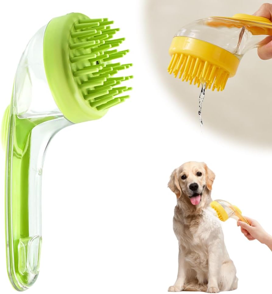 Pet Bath Brush with Shampoo Dispenser