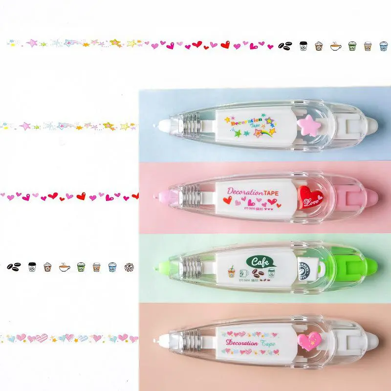 Product Introduction of Press Type Correct Correction Tape, 1 Count Random Correction Tape, Stationery Supplies 18