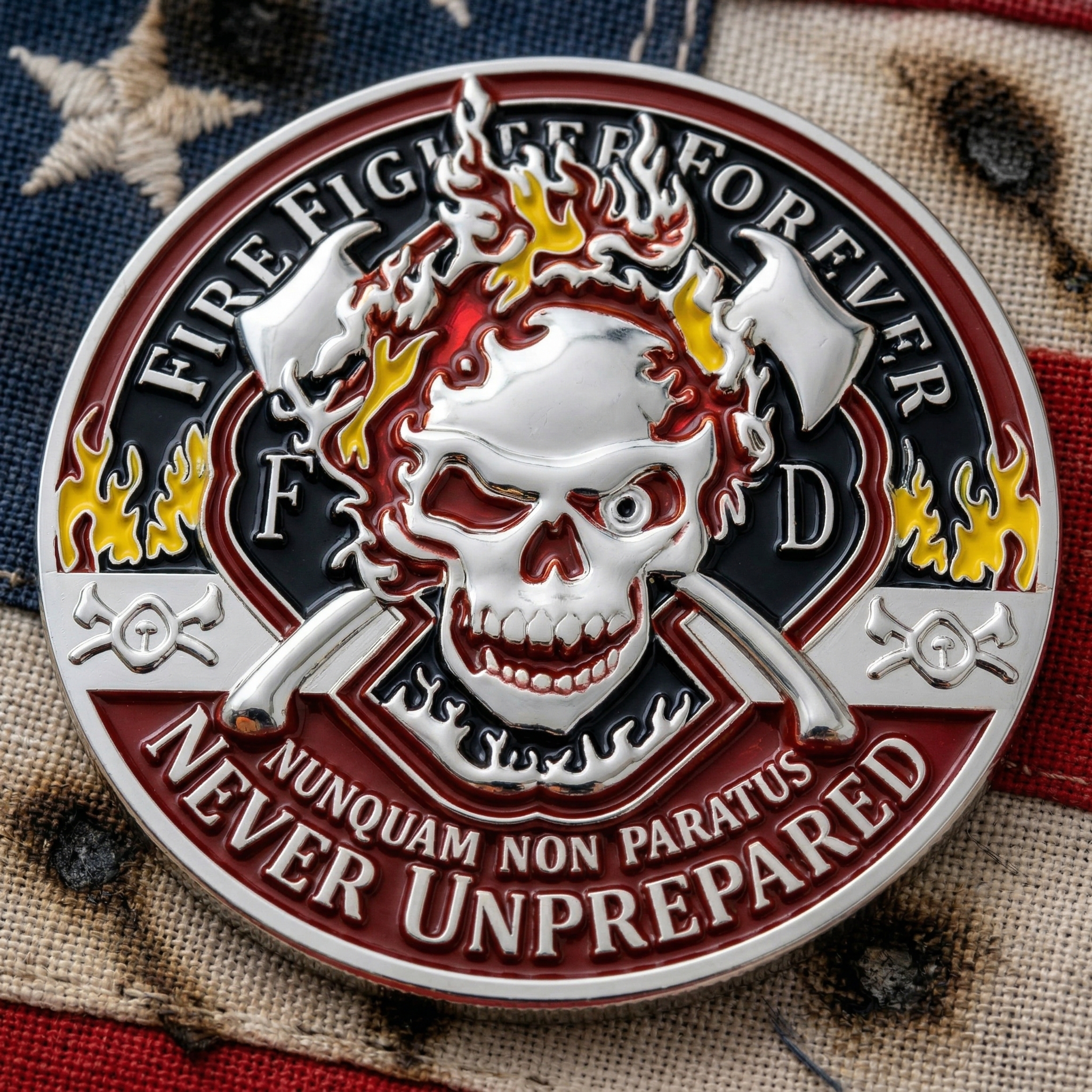 🔥Firefighter Brotherhood Honor Challenge Coin💀