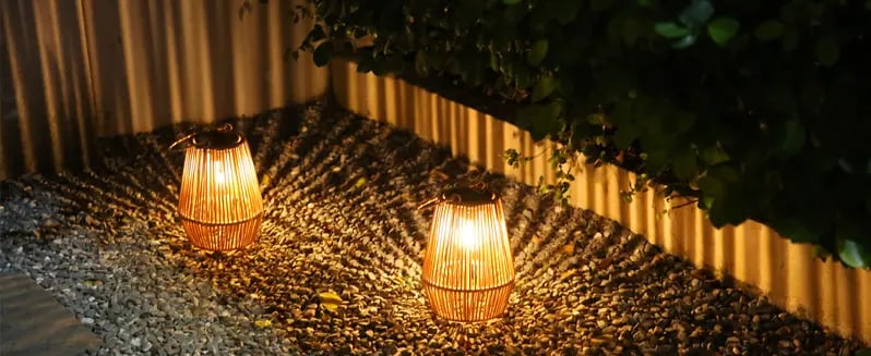 Product Introduction of Handwoven Rattan Solar Lantern, Special Design Outdoor Solar Garden Lights, Waterproof Solar Lights Suitable for Patio, Yard, Porch, Pathway, Decorative Lighting 5