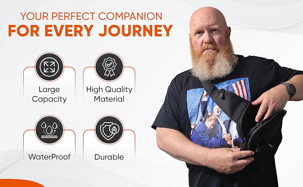 Raptor Sling Bag, Waterproof sling bag, Versatile carry bag, Everyday essentials bag