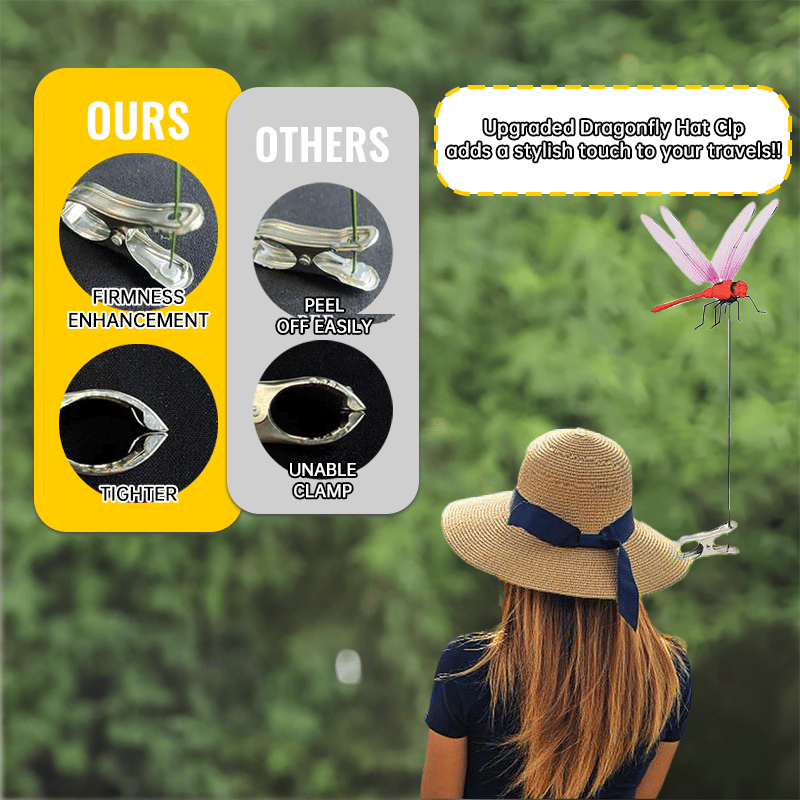 🧢Dragonfly Hat Clip-Lifelike Dragonfly Clips - 👍BUY MORE SAVE MORE