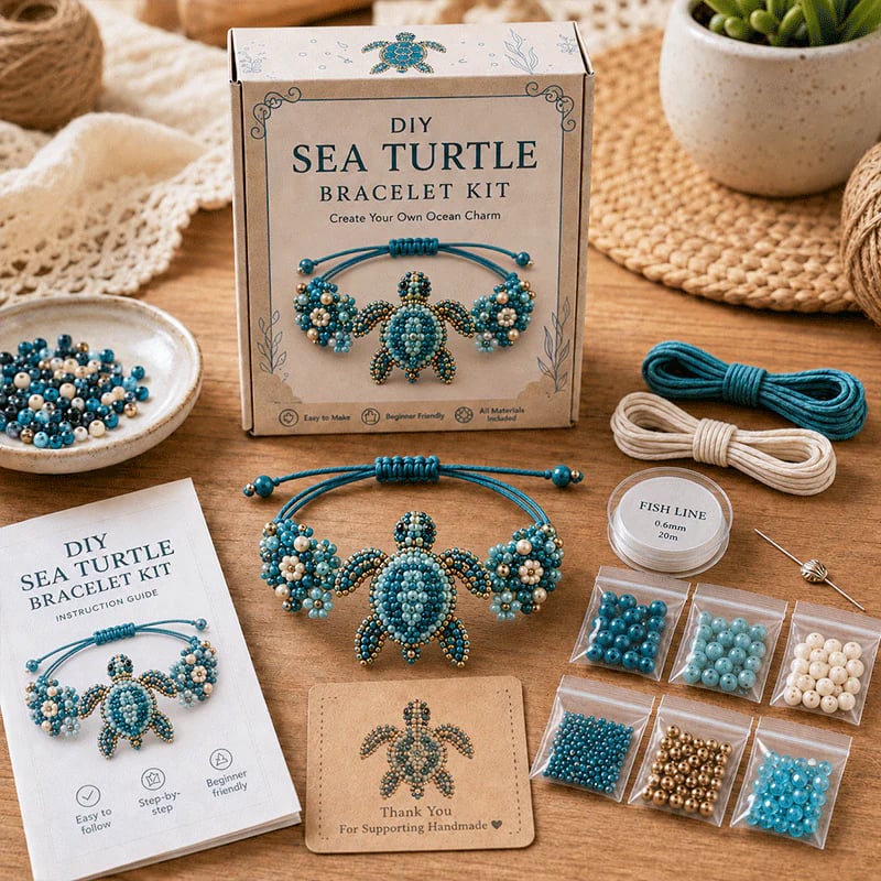 🔥49% Off Last Day - 🐙DIY Beaded Bracelet Making Kit🏆