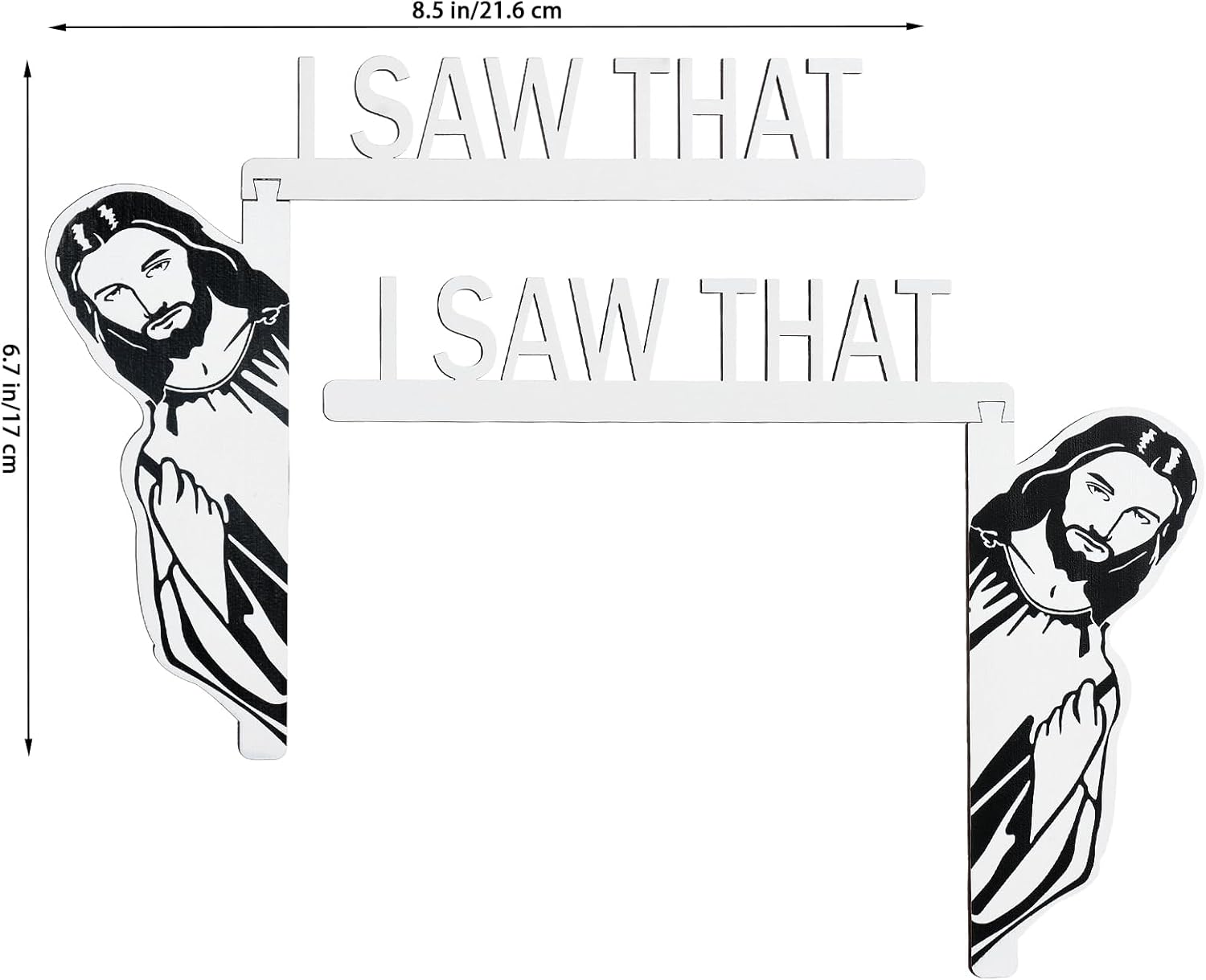 ✝️"I Saw That" - 🙏Jesus - Wooden Funny Home Decor