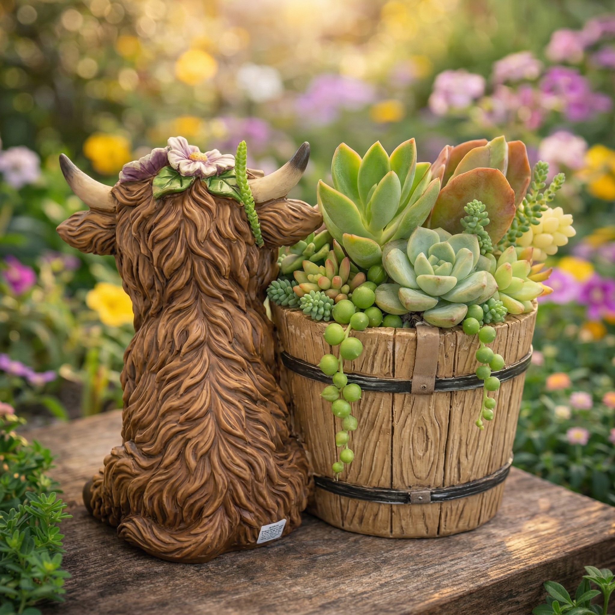 ❤️Mother's Day 49% OFF - Highland Cow Planter Rustic Garden Decor 🐄🌿