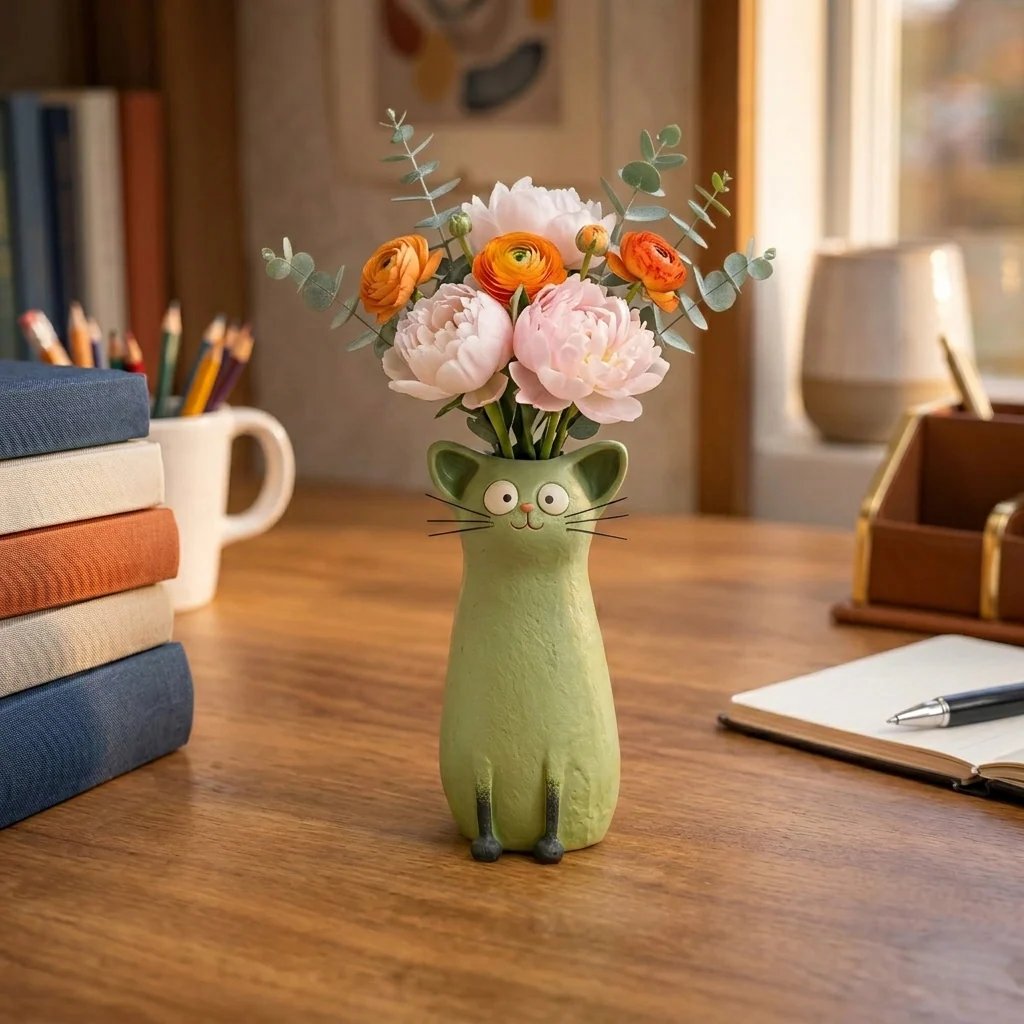 😻LAST DAY49% OFF -🔥 Handcrafted Quirky Cat Vase