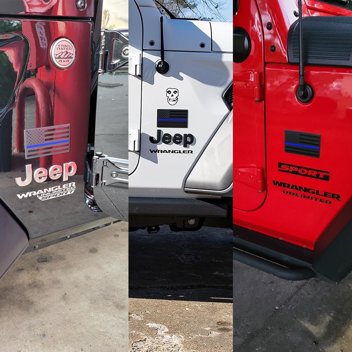 🗽Independence Day 60% OFF - ★USA★ Thin Blue Line - American Metal Flag Auto Fender Emblem