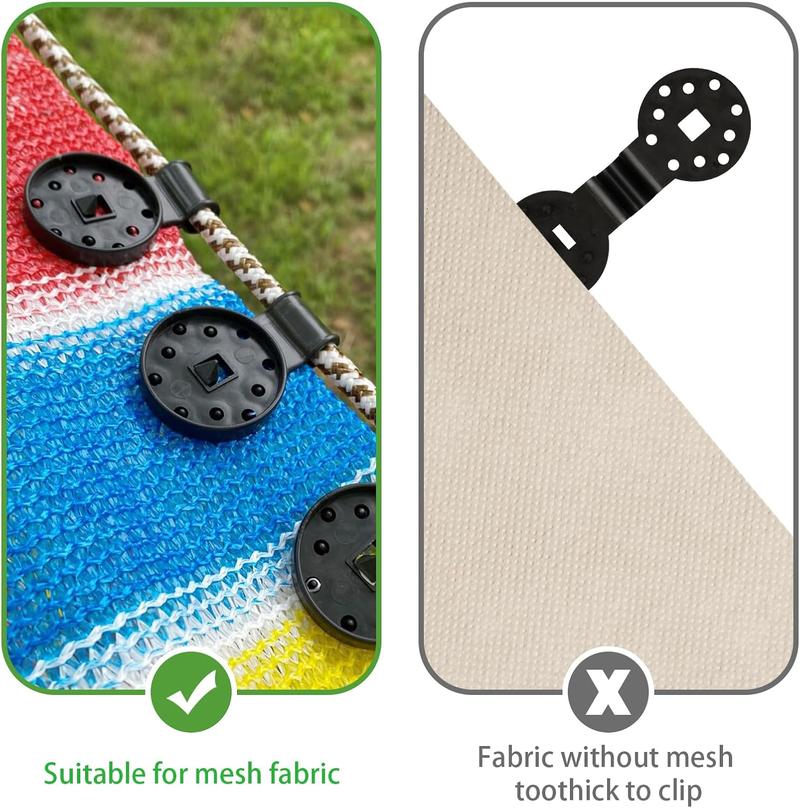 Product Introduction of 50 Piece Awning Fabric Heavy Duty Locking Clip, Reusable Windproof Awning Fixture Tarp Plastic Clip, Removable Garden Netting Awning Fabric Retaining Clip Clip 5