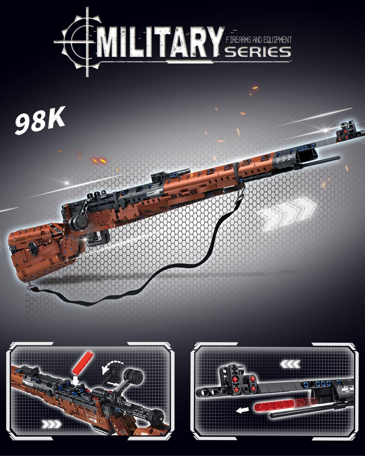 🏅250 Years of America 60% OFF - 🔫 1:1 Scale Shootable Building Blocks Gun Set: For Military Fans & Action Lovers 🧱