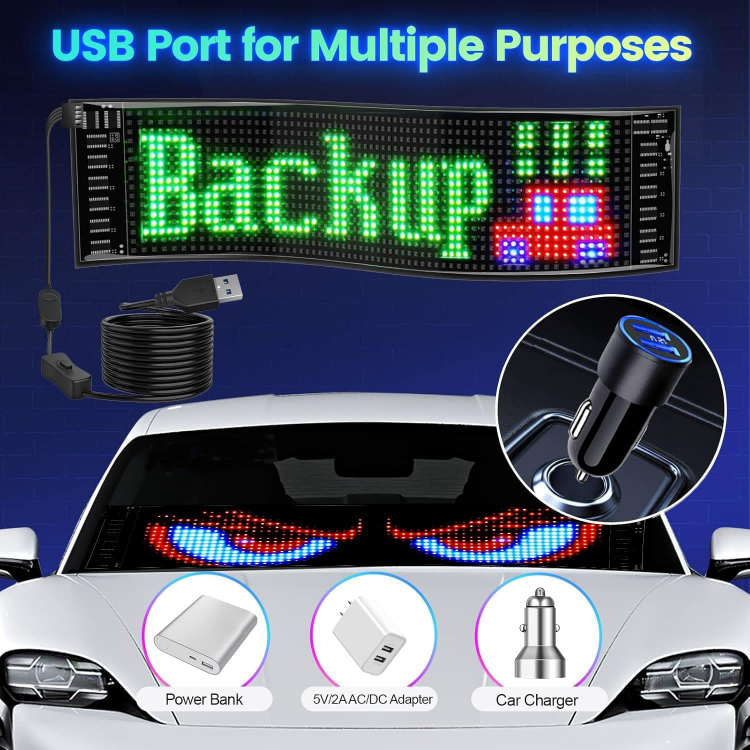 🔥2025 Hot Sale 49% OFF✨DIY Car Dynamic LED Smart Colorful Eye Lamp Soft Screen🚚Buy 2 Free Shipping