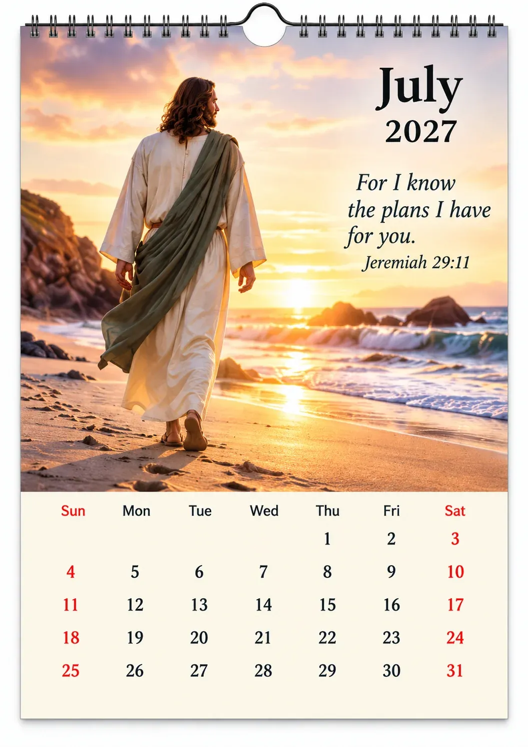 ✝️ 2027 Seasons of Faith Wall Calendar