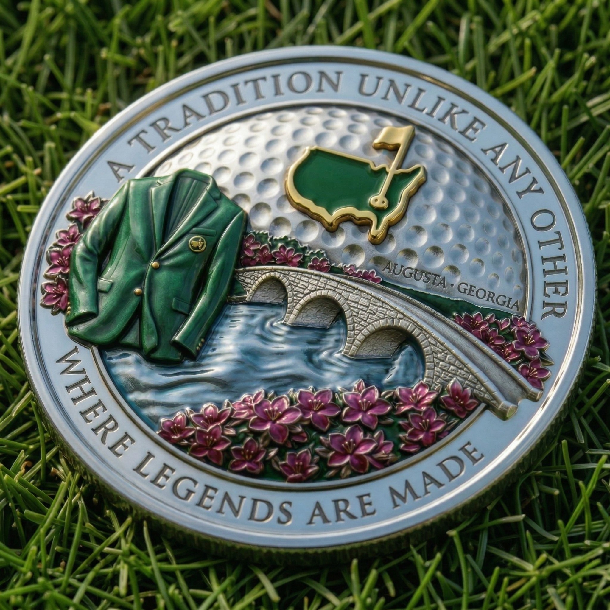 ⛳️Augusta Masters Legacy 3D Engraved Challenge Coin