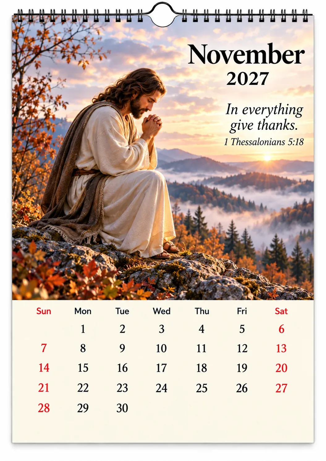 ✝️ 2027 Seasons of Faith Wall Calendar
