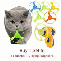 🔥2025 Summer 60% OFF - 🛸6 Pcs Cat Fetch Toy Set Launcher Gun