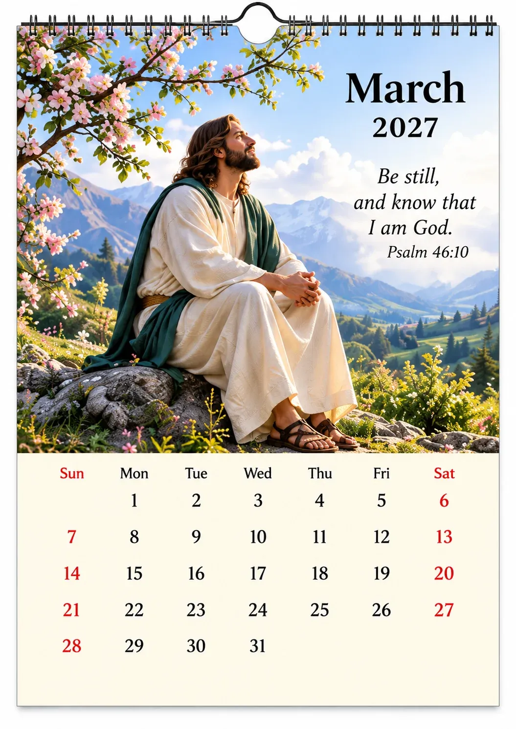 ✝️ 2027 Seasons of Faith Wall Calendar