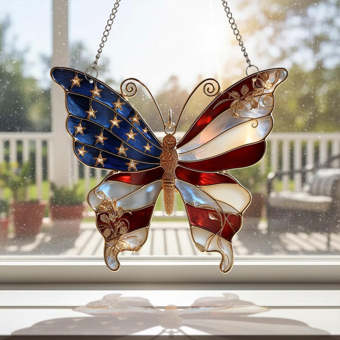 Patriotic Butterfly Suncatcher