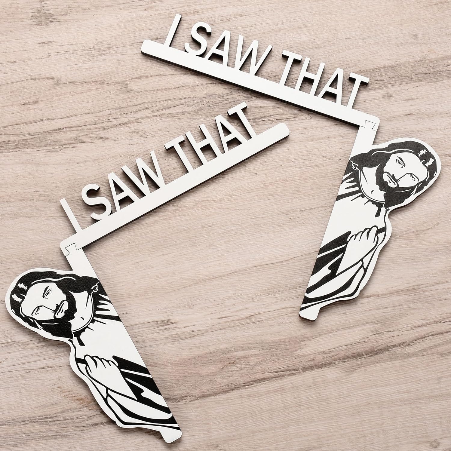 ✝️"I Saw That" - 🙏Jesus - Wooden Funny Home Decor