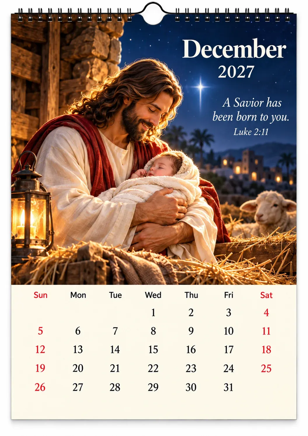 ✝️ 2027 Seasons of Faith Wall Calendar