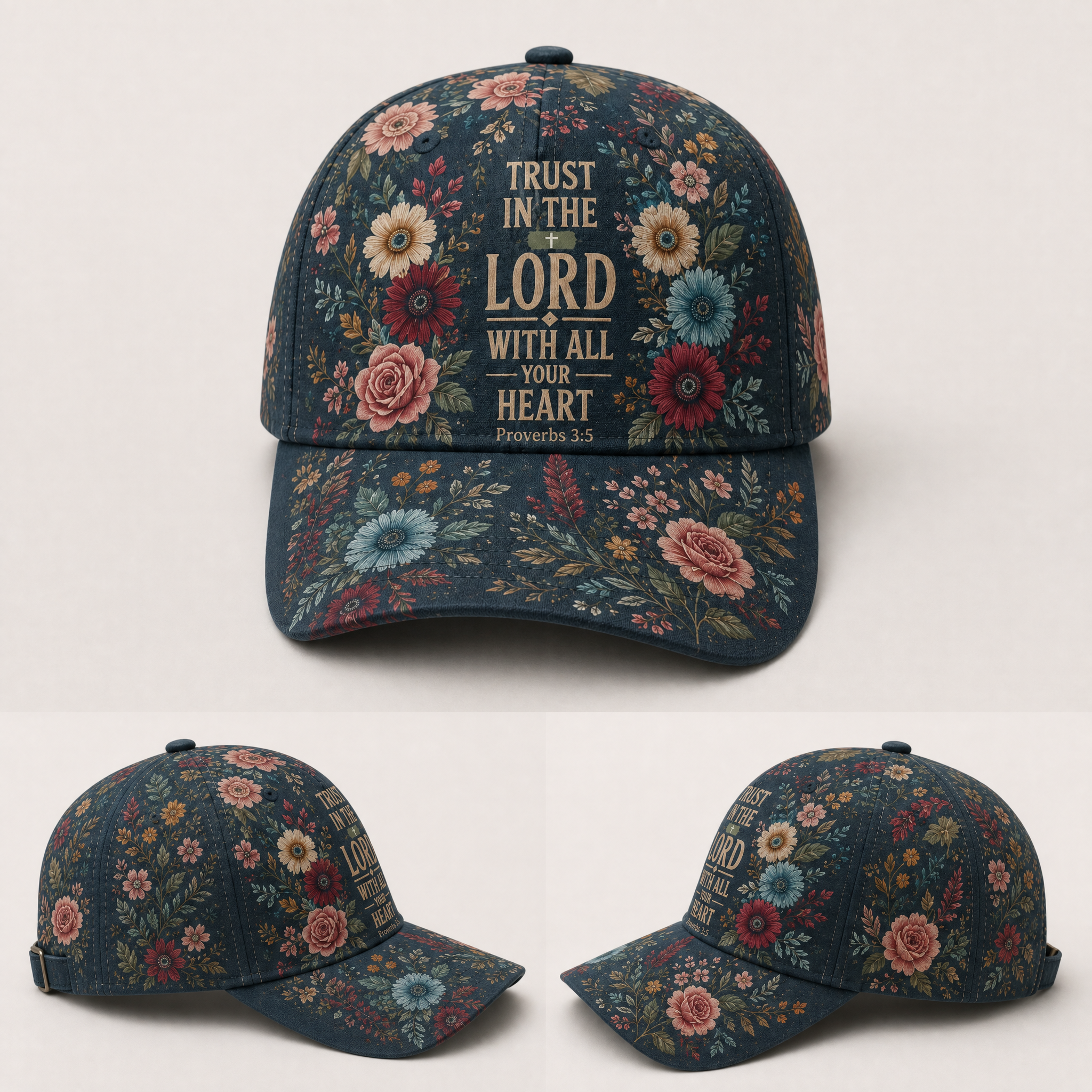Trust in the Lord Floral Faith Hat